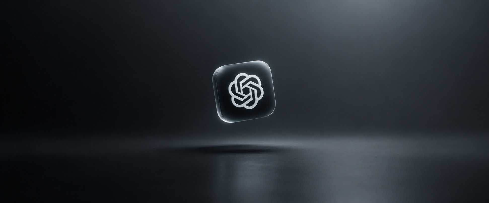 Le logo de ChatGPT, en relief, sur un fond sombre